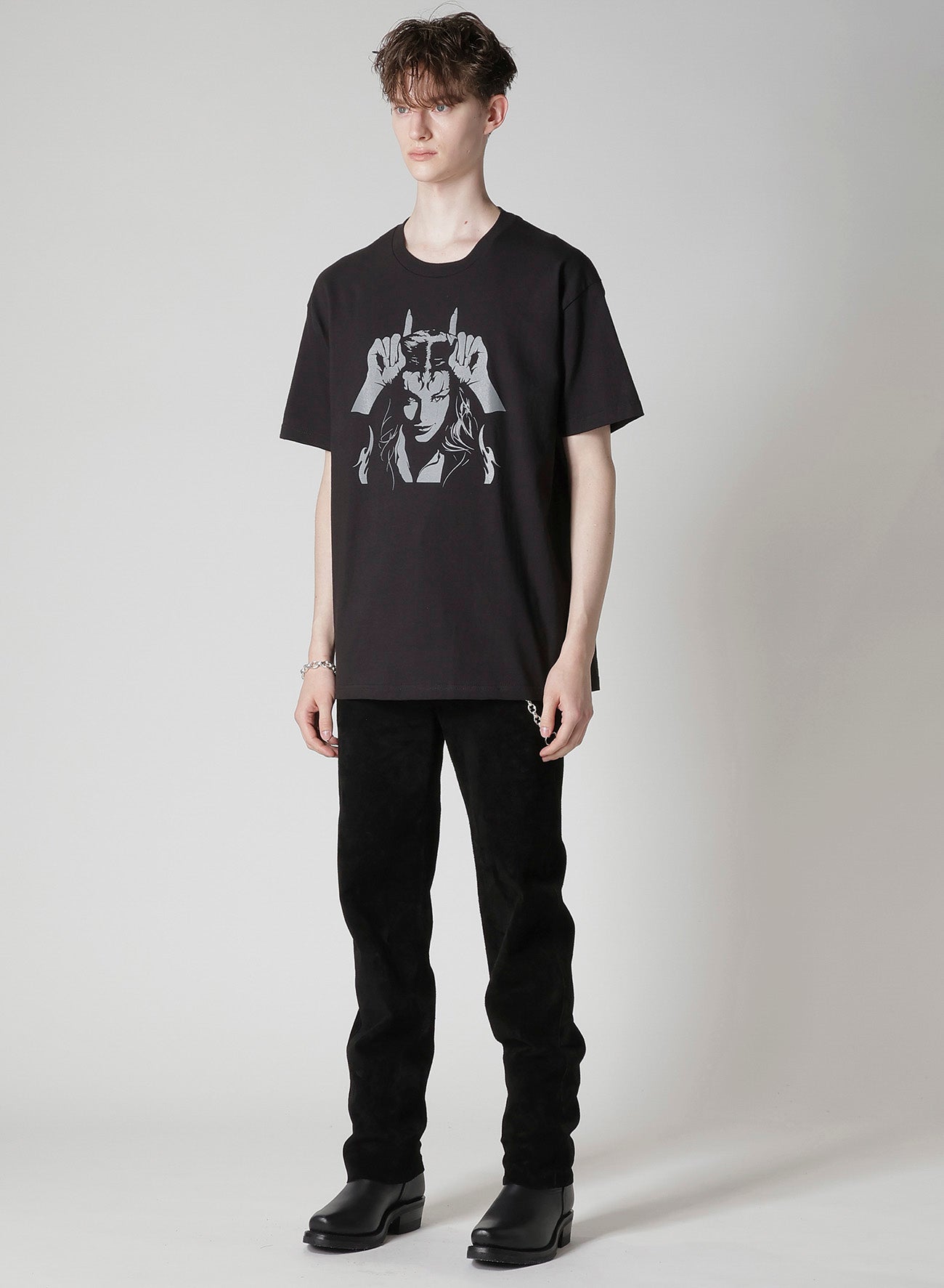 【Y's for men × MASSES】COTTON SINGLE PRINT ROUND NECK SHORT SLEEVE T