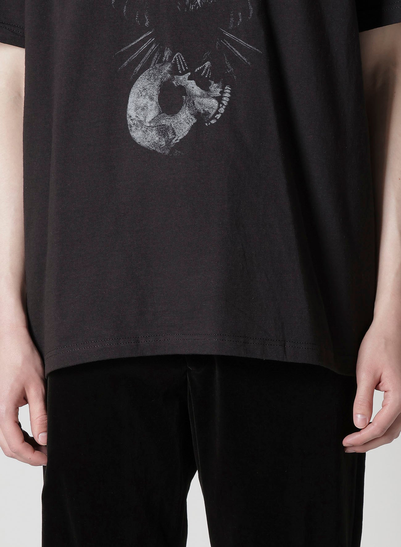 【Y's for men × MASSES】COTTON SINGLE PRINT ROUND NECK SHORT SLEEVE T