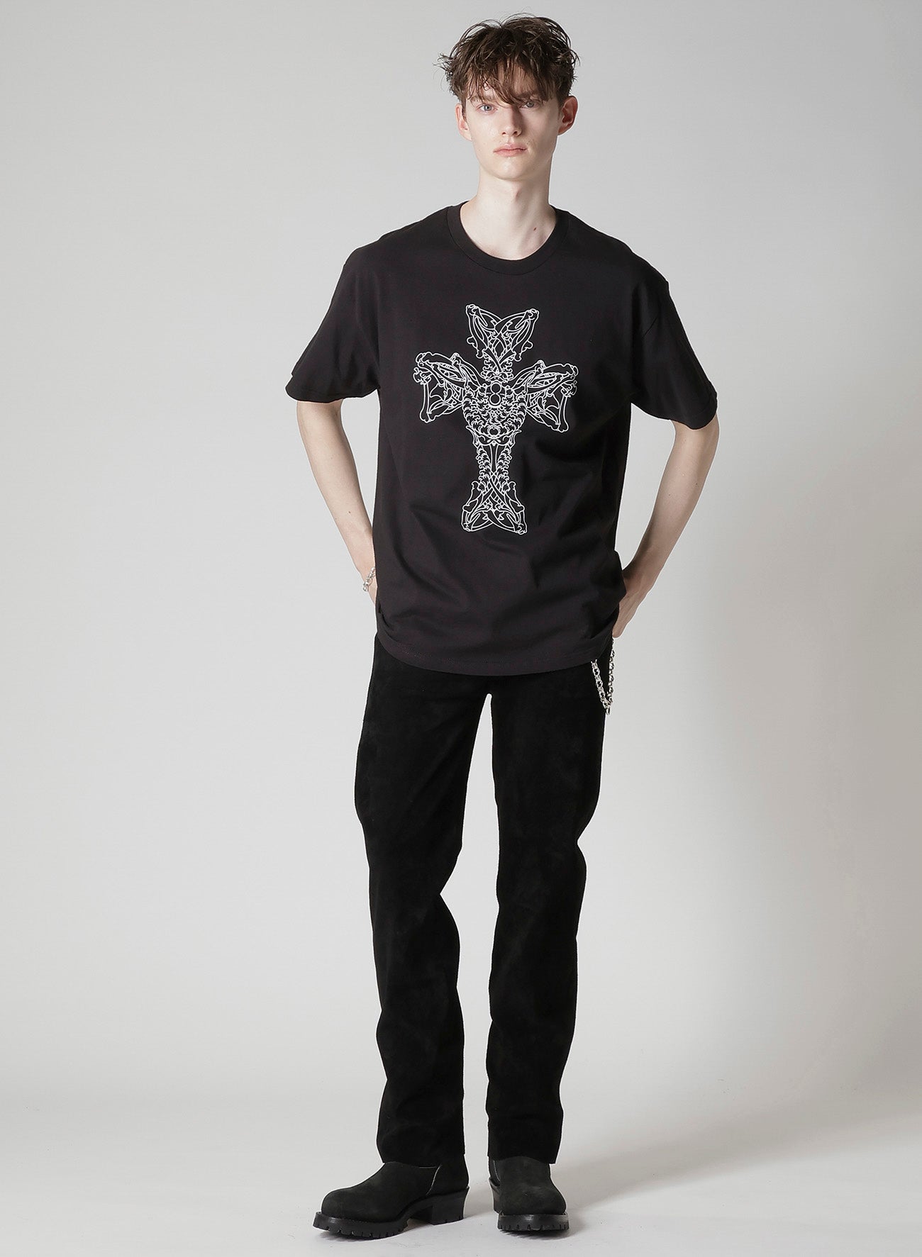 【Y's for men × MASSES】COTTON SINGLE PRINT ROUND NECK SHORT SLEEVE T