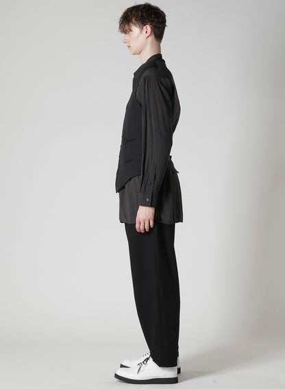 WOOL GABARDINE 7-BUTTON VEST