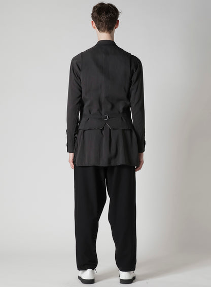 WOOL GABARDINE 7-BUTTON VEST