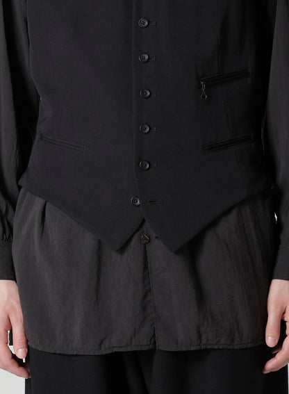 WOOL GABARDINE 7-BUTTON VEST