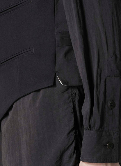 WOOL GABARDINE 7-BUTTON VEST