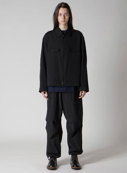 WOOL GABARDINE BLOUSON WITH FLAP POCKET