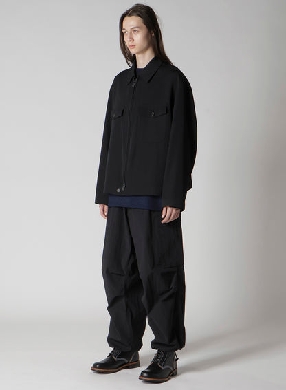 WOOL GABARDINE BLOUSON WITH FLAP POCKET
