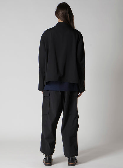 WOOL GABARDINE BLOUSON WITH FLAP POCKET