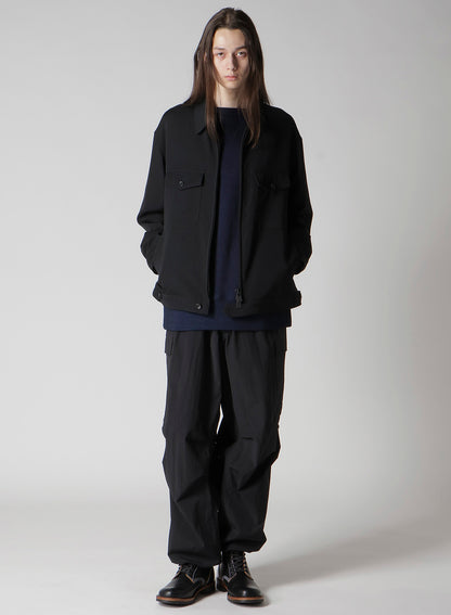 WOOL GABARDINE BLOUSON WITH FLAP POCKET