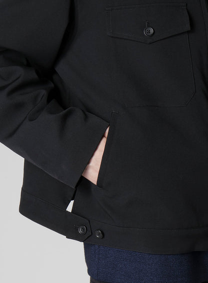 WOOL GABARDINE BLOUSON WITH FLAP POCKET