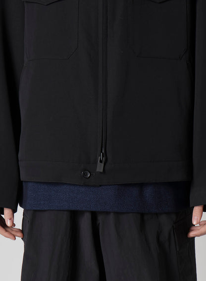 WOOL GABARDINE BLOUSON WITH FLAP POCKET