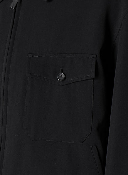WOOL GABARDINE BLOUSON WITH FLAP POCKET