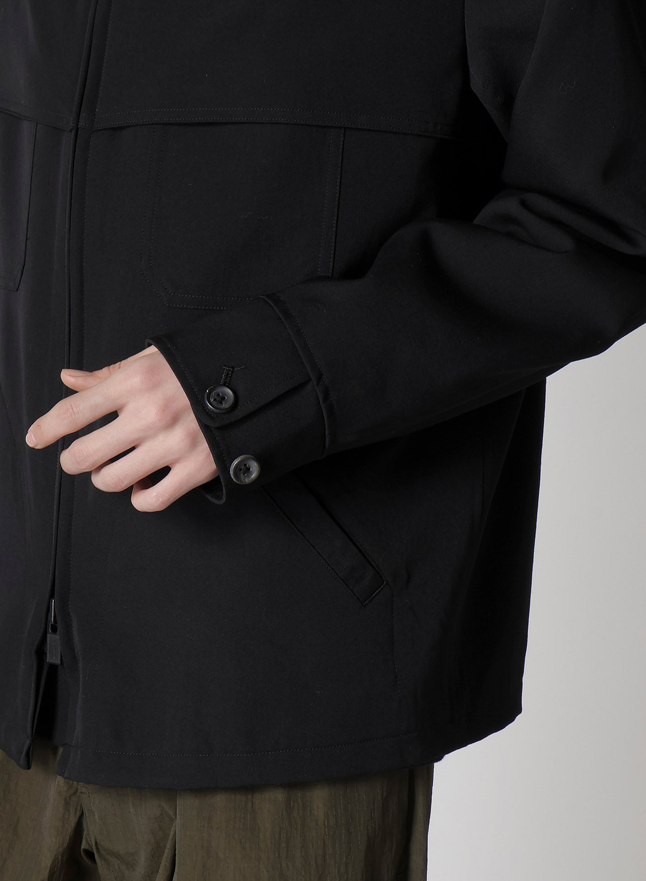 WOOL GABARDINE STORM SHIELD BLOUSON
