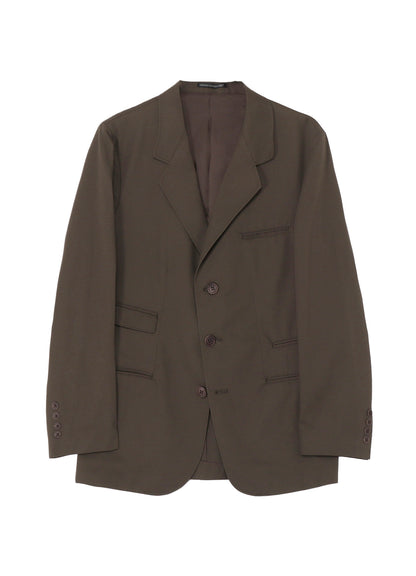 COTTON/POLYESTER TWILL 3-BUTTON JACKET