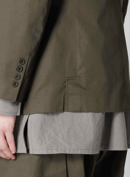 COTTON/POLYESTER TWILL 3-BUTTON JACKET
