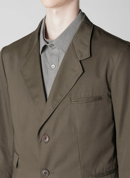 COTTON/POLYESTER TWILL 3-BUTTON JACKET