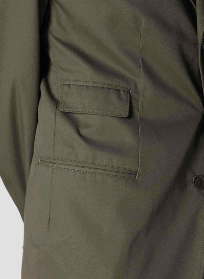 COTTON/POLYESTER TWILL 3-BUTTON JACKET