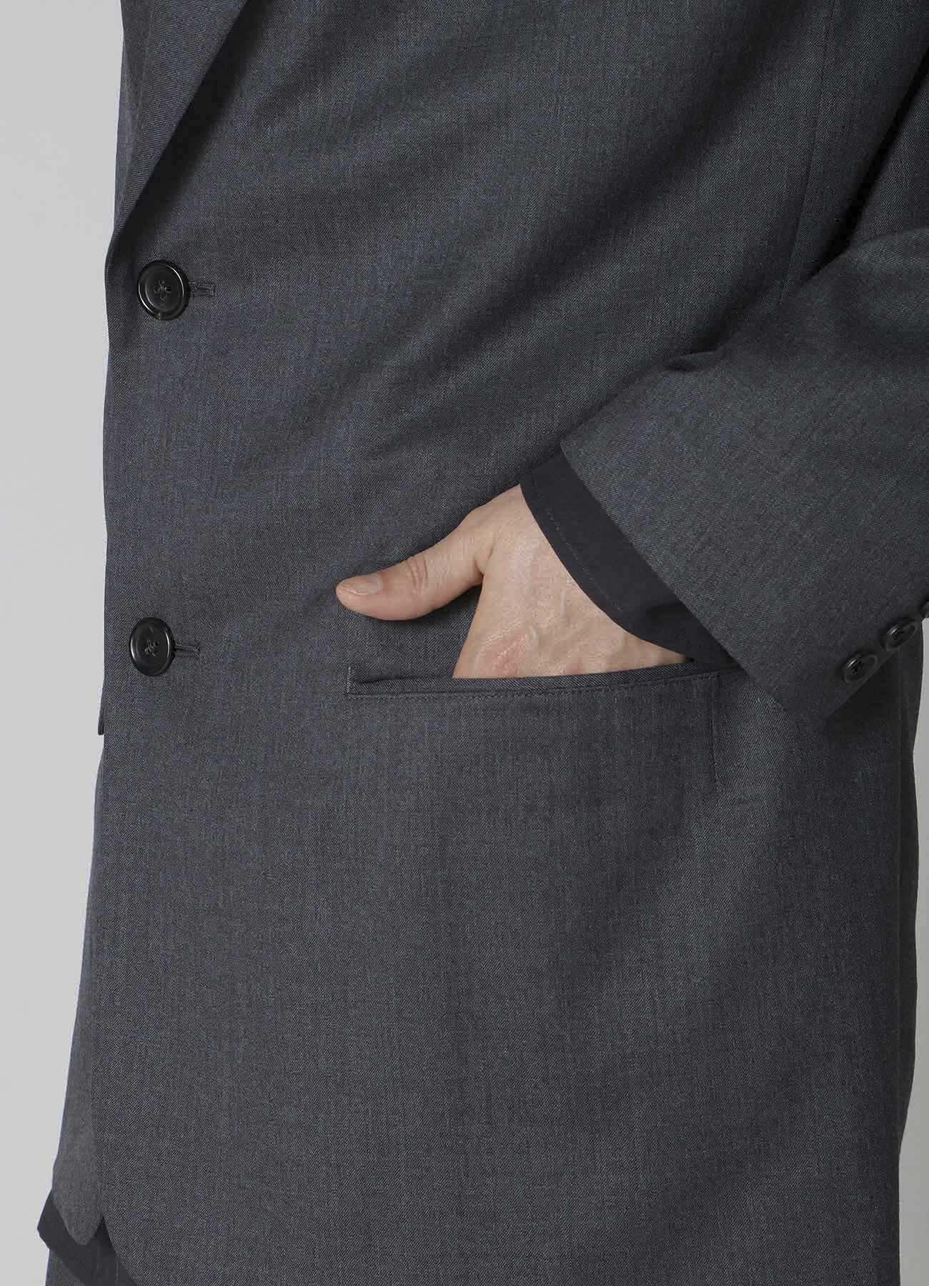 SUIT GABARDINE JACKET WITH 2-BUTTONS