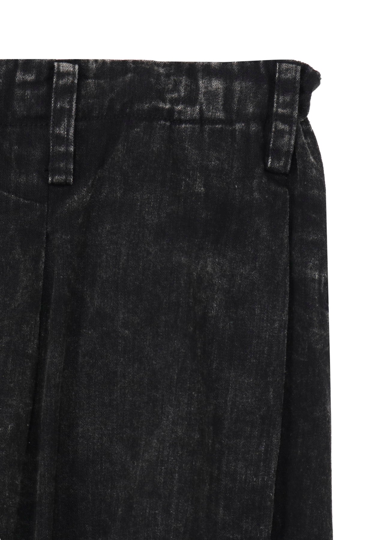 BLEACHING DENIM PANTS WITH SIDE TUCK