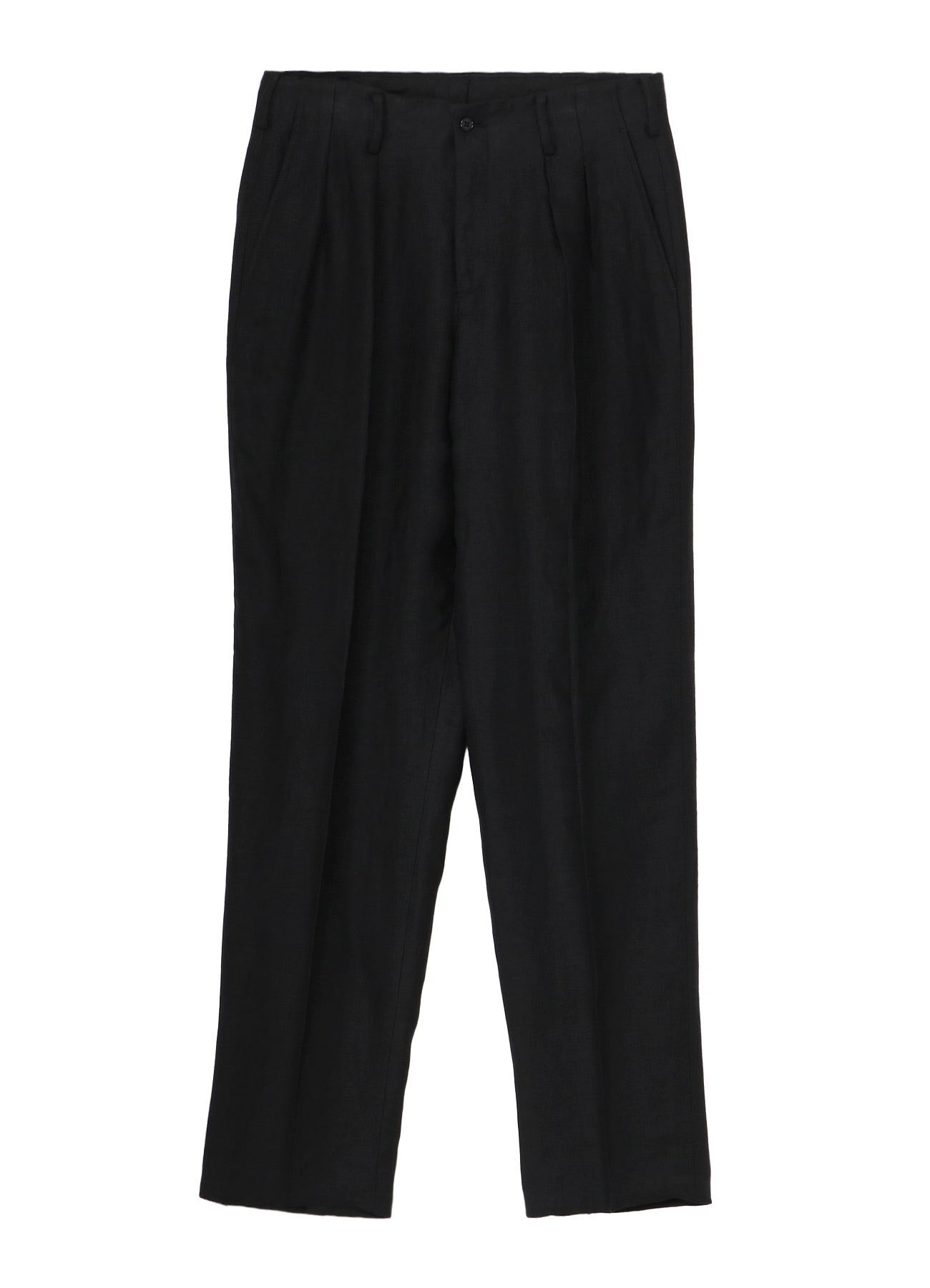 LINEN TWILL PANTS WITH 2-TUCKS
