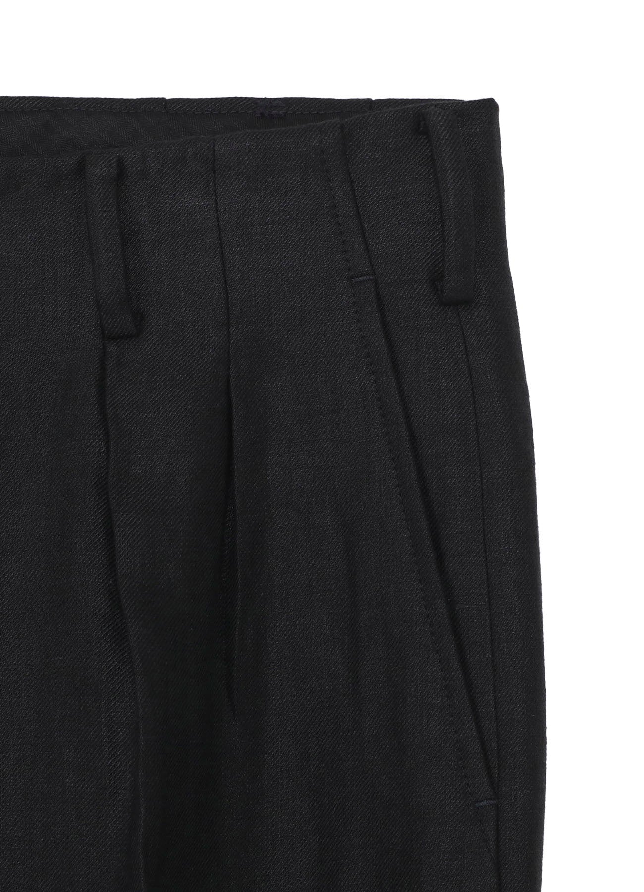 LINEN TWILL PANTS WITH 2-TUCKS