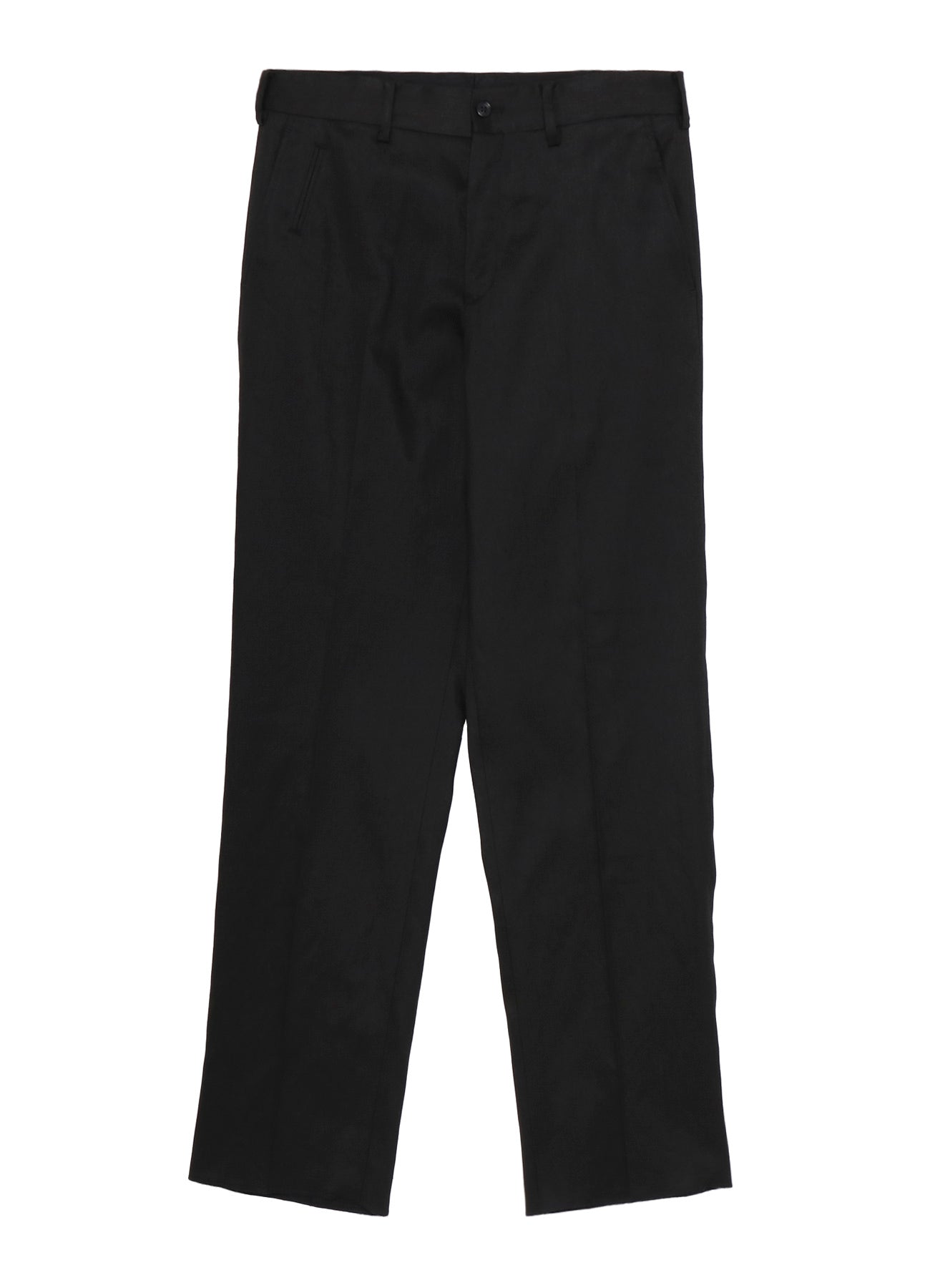LINEN COTTON TWILL NO-TUCK PANTS