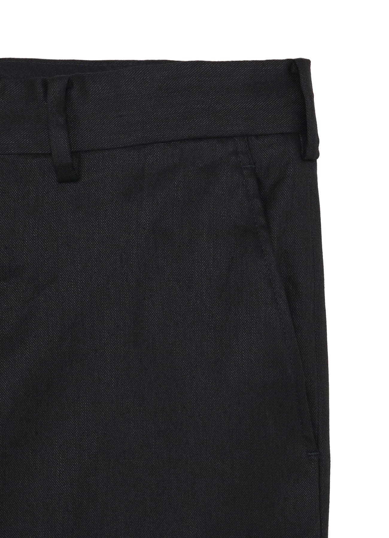 LINEN COTTON TWILL NO-TUCK PANTS