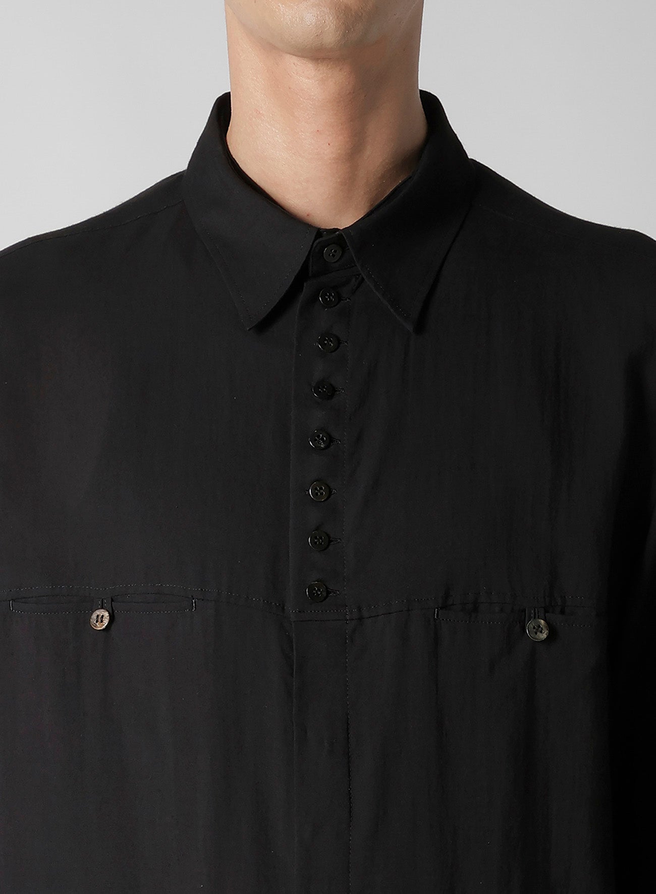 CELLULOSE LAWN BUTTON SHIRT WITH SPARE COLLAR