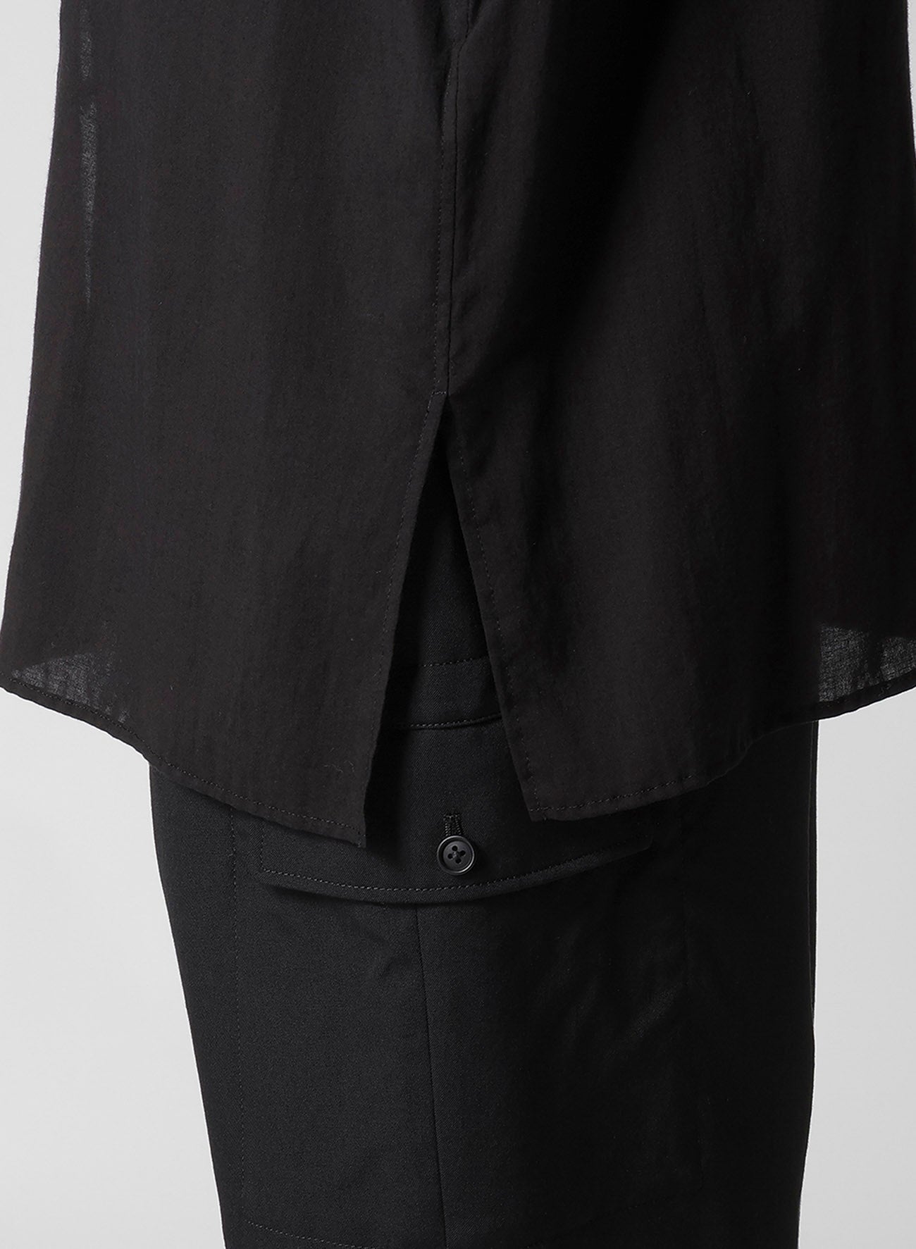 CELLULOSE LAWN BUTTON SHIRT WITH SPARE COLLAR