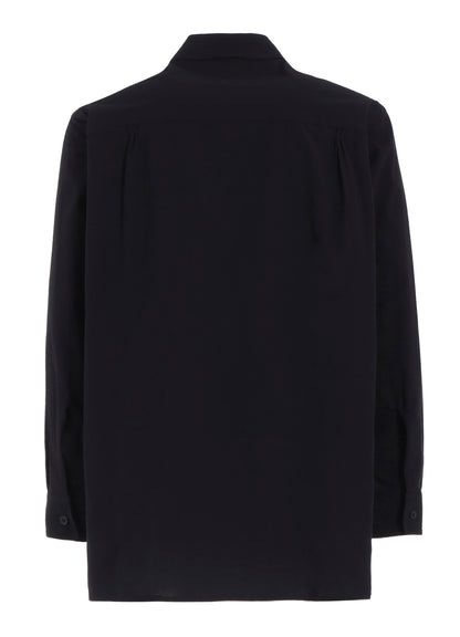 COTTON HEMP BROAD SHIRT WITH ZIP POCKET
