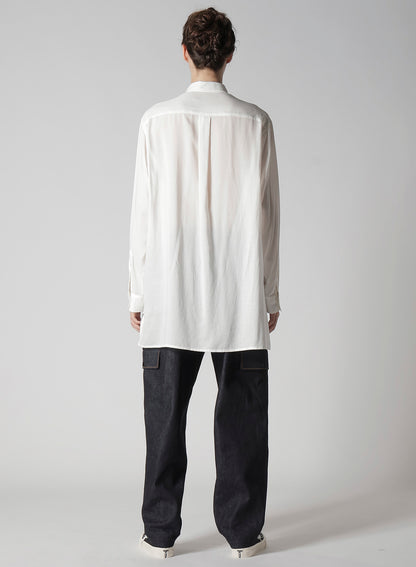 REGULAR COLLAR SHIRT WITH RED FLOWER PRINT