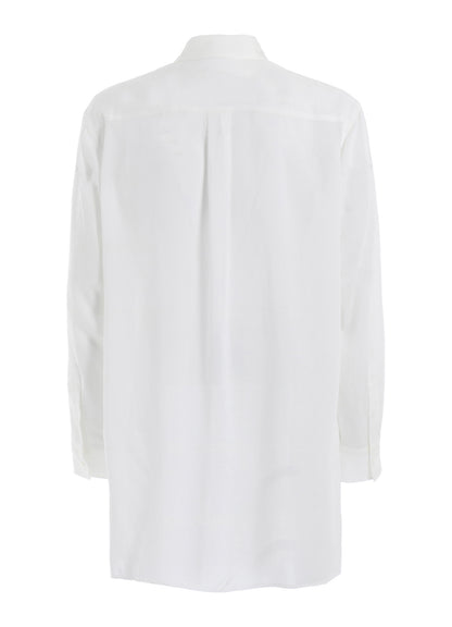 REGULAR COLLAR SHIRT WITH RED FLOWER PRINT