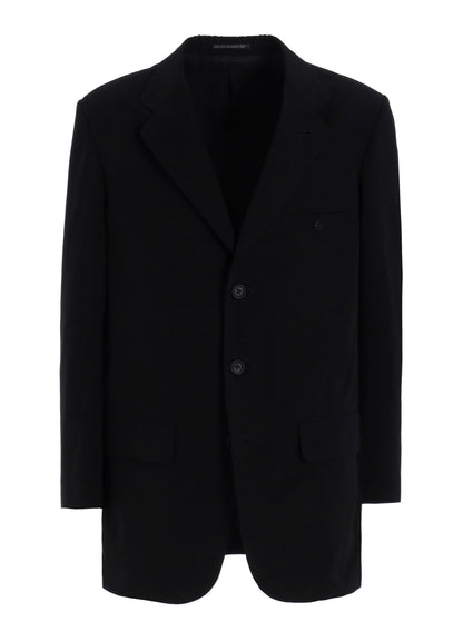 RIGHT DOUBLE RIMMED POCKET JACKET WITH COTTON LINEN UNEVEN YARN CANVAS