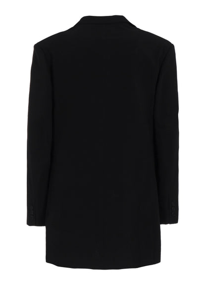 RIGHT DOUBLE RIMMED POCKET JACKET WITH COTTON LINEN UNEVEN YARN CANVAS