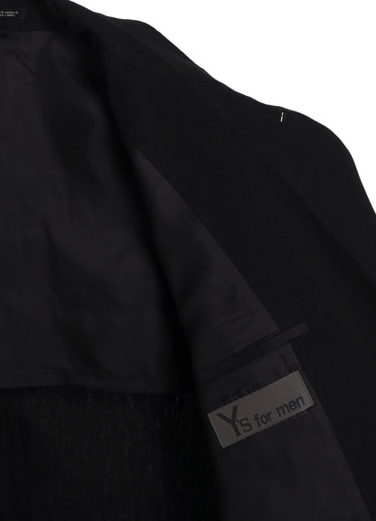 RIGHT DOUBLE RIMMED POCKET JACKET WITH COTTON LINEN UNEVEN YARN CANVAS