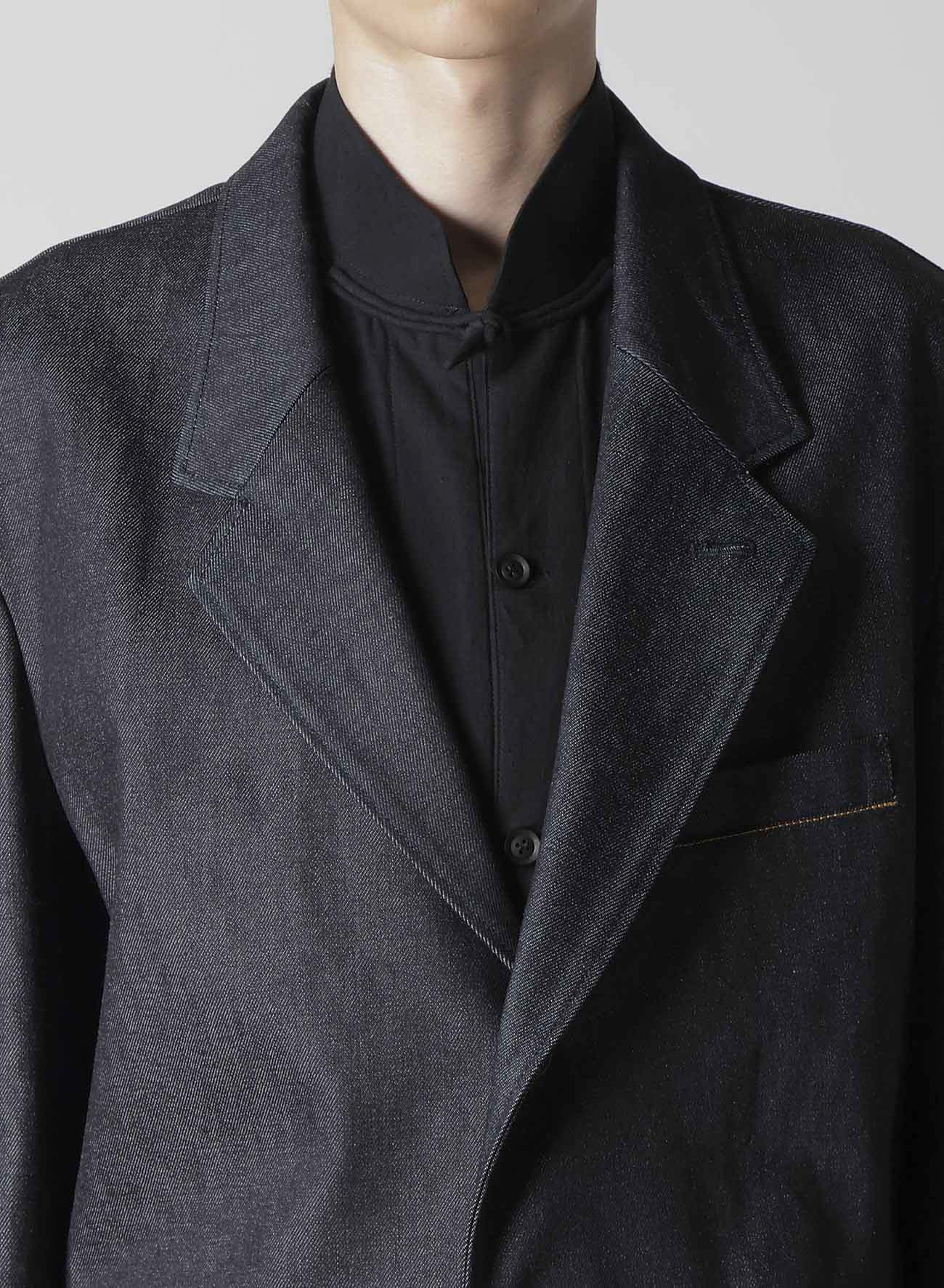 13oz UNEVEN YARN DENIM JACKET WITH 3-BUTTONS COLOR COMBI