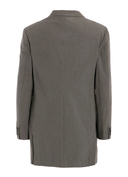 COTTON POPLIN JACKET WITH FRONT EDGE STITCH