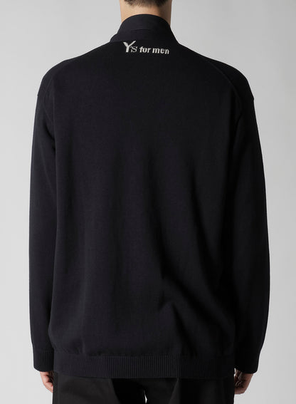 Y's for men INTERSIA LOGO CARDIGAN