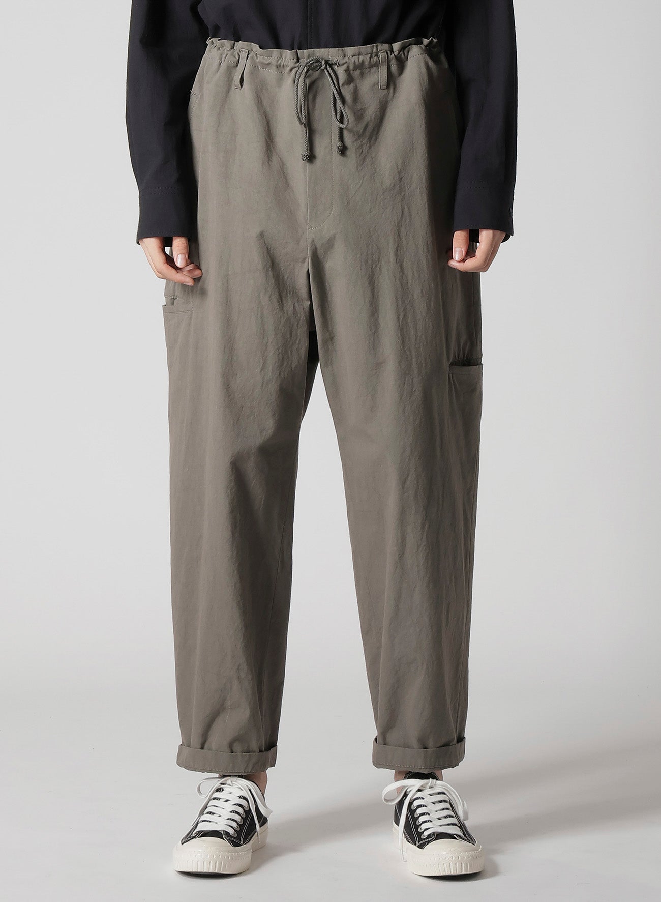 COTTON POPLIN PANTS WITH RIGHT AND LEFT LEG POCKETS
