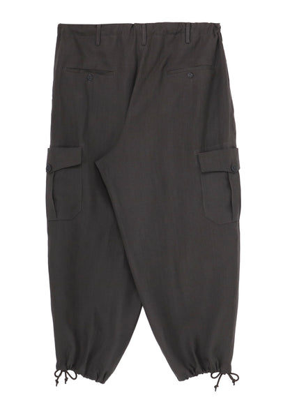 Y's for men x 120% LINO LINEN STRING PANTS WITH SIDE OUT POCKET