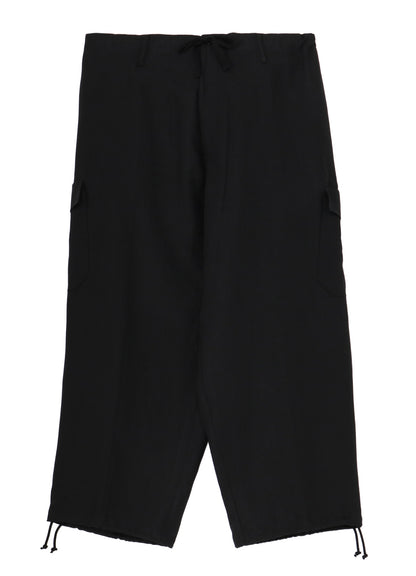 Y's for men x 120% LINO LINEN STRING PANTS WITH SIDE OUT POCKET