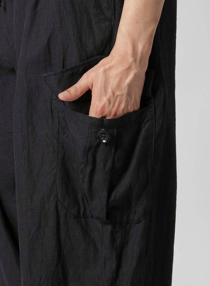 Y's for men x 120% LINO LINEN STRING PANTS WITH SIDE OUT POCKET