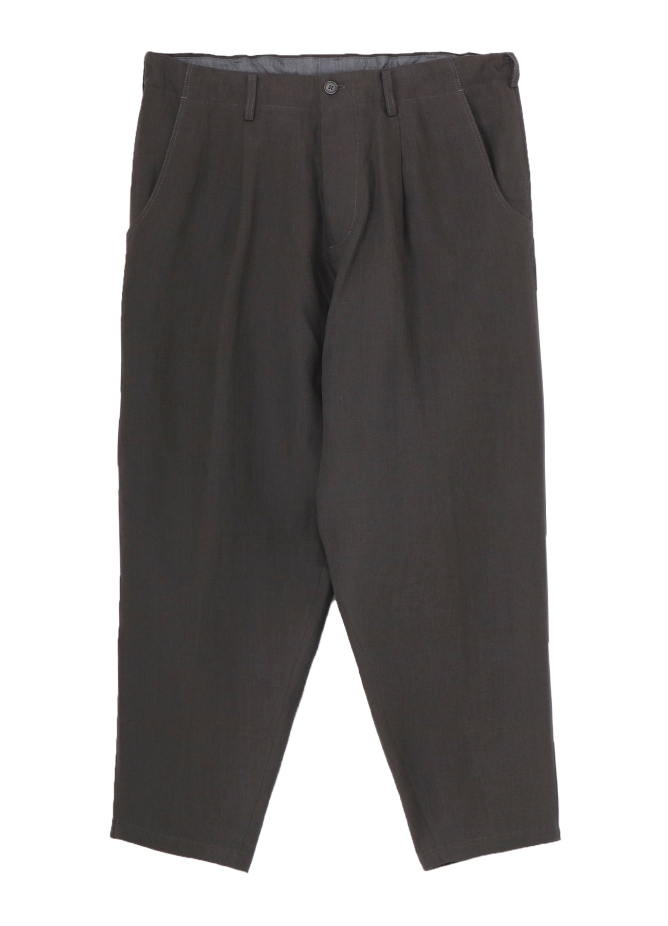 Y's for men x 120% LINO LINEN BACK SIDE ZIPPER PANTS