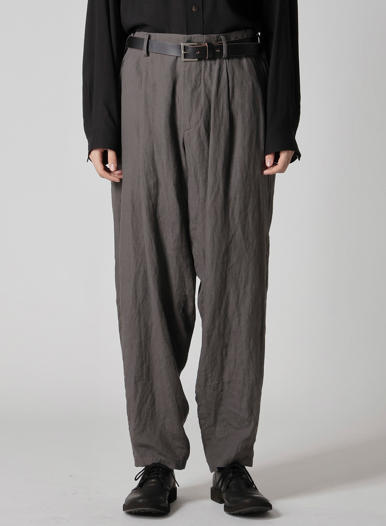 Y's for men x 120% LINO LINEN BACK SIDE ZIPPER PANTS