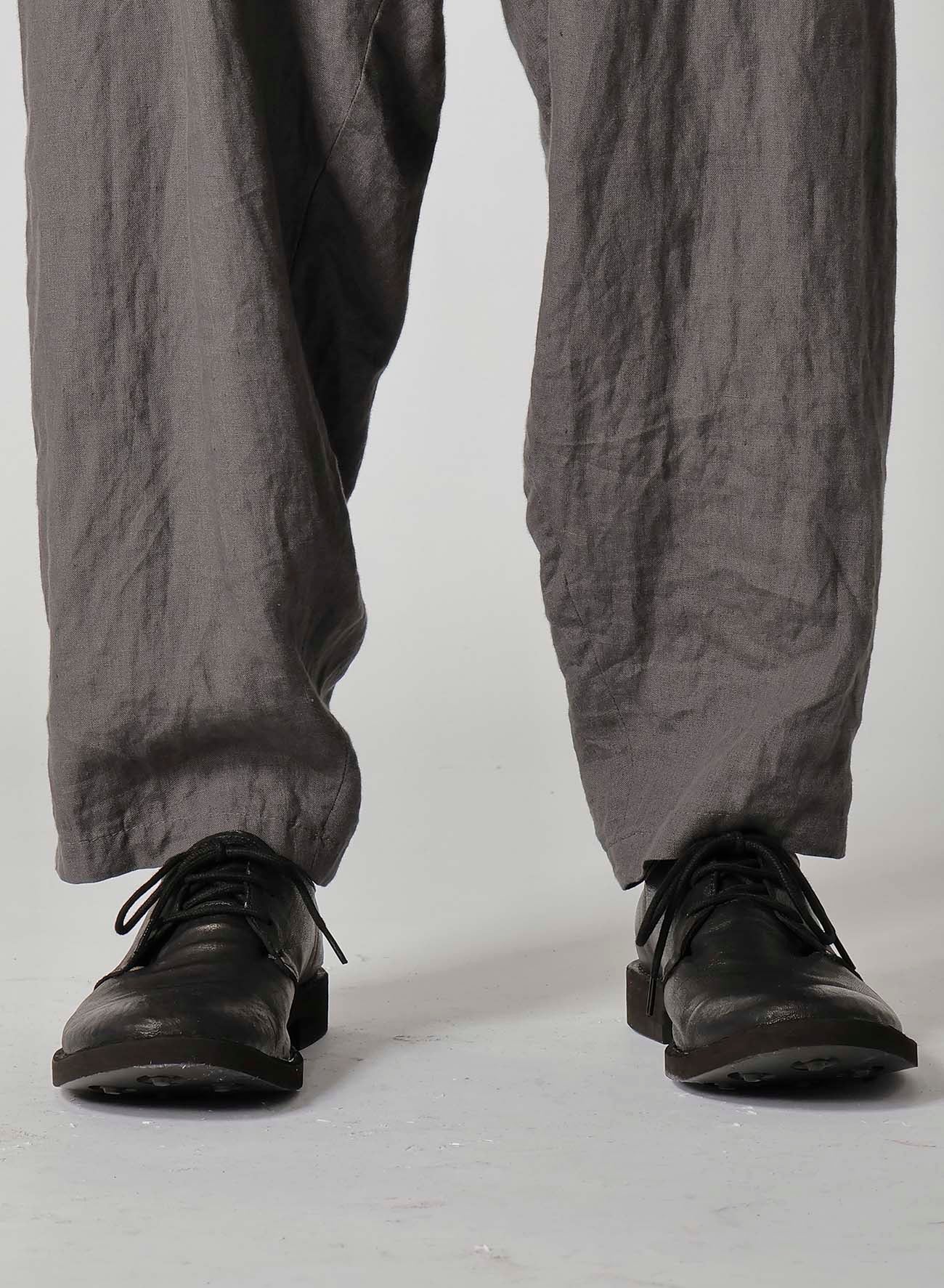 Y's for men x 120% LINO LINEN BACK SIDE ZIPPER PANTS