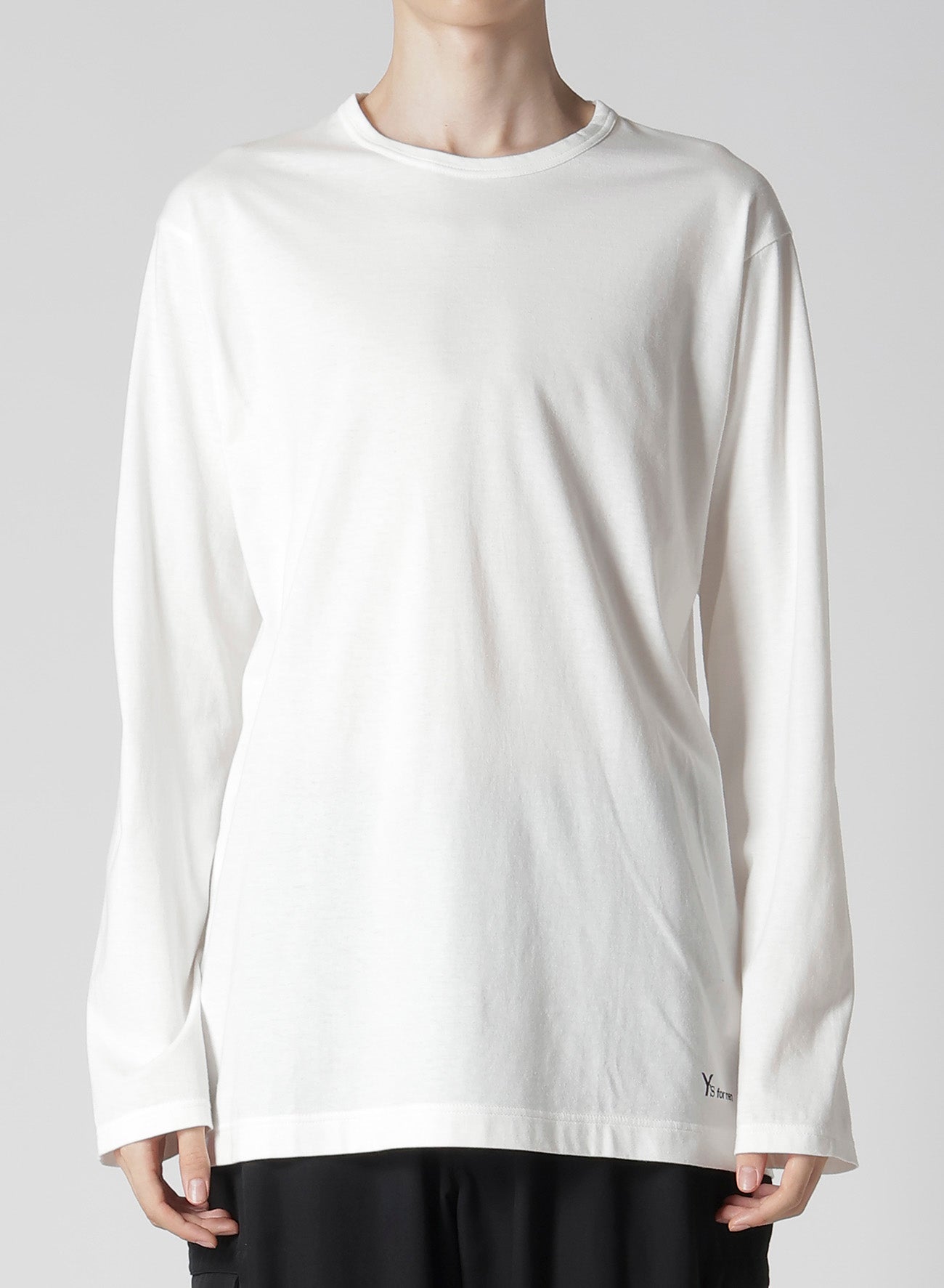 Y's for men LOGO PRINT LONG SLEEVE T-SHIRTS