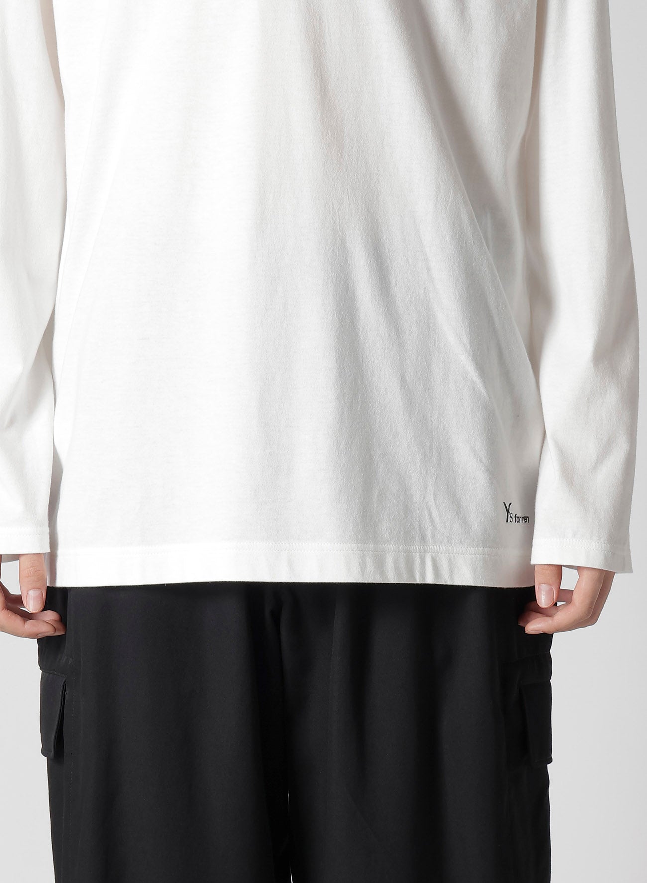 Y's for men LOGO PRINT LONG SLEEVE T-SHIRTS
