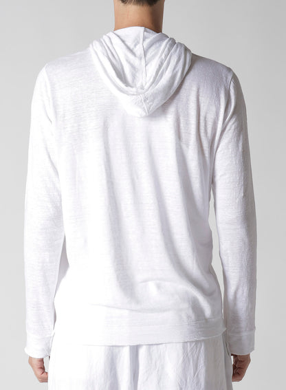 Y's for men x 120% LINO HENLEY HOODIE LONG SLEEVE T