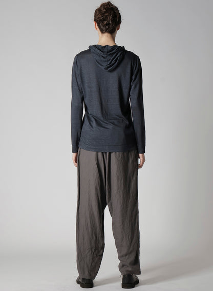 Y's for men x 120% LINO HENLEY HOODIE LONG SLEEVE T