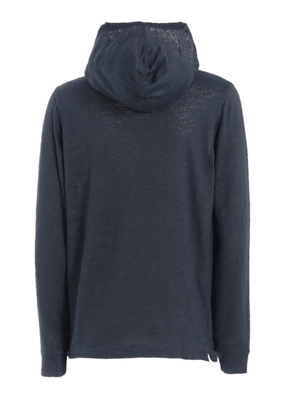 Y's for men x 120% LINO HENLEY HOODIE LONG SLEEVE T
