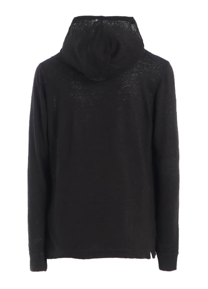 Y's for men x 120% LINO HENLEY HOODIE LONG SLEEVE T