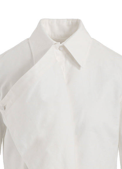 COTTON TWILL DRAPE BLOUSE